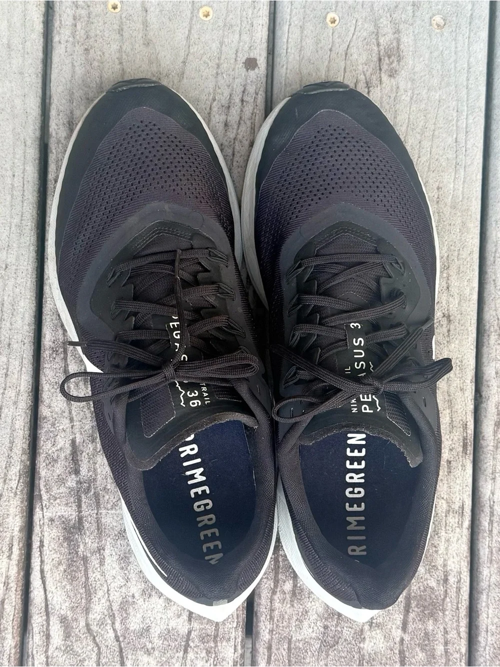 Nike Pegasus Trail 3 Men’s Running Shoes Size 12 Black White Trail Running Clean